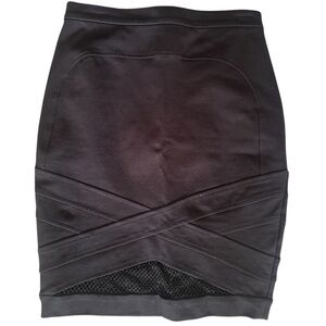 Guess Black Mini Pencil Skirt with Cut Out for Cocktail